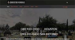 Desktop Screenshot of cornerstonememorials.com