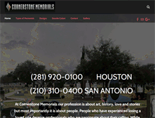 Tablet Screenshot of cornerstonememorials.com